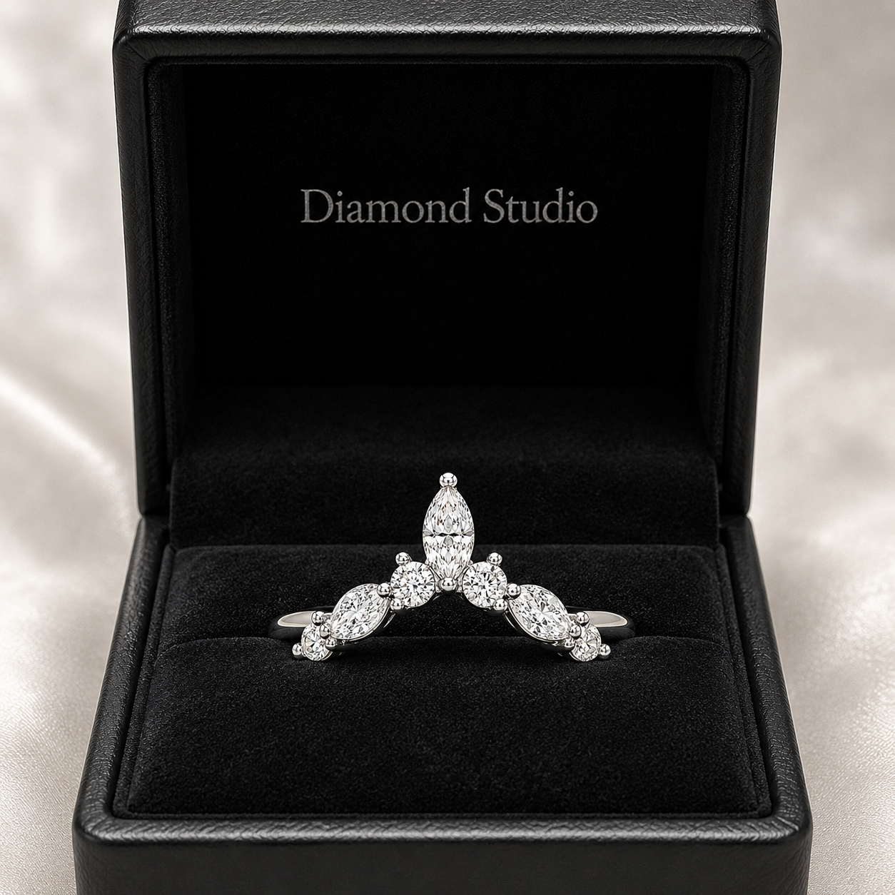1.00 CT Round Lab-Grown Diamond Statement Ring in 14K White Gold (D–F / VS1–VS2)