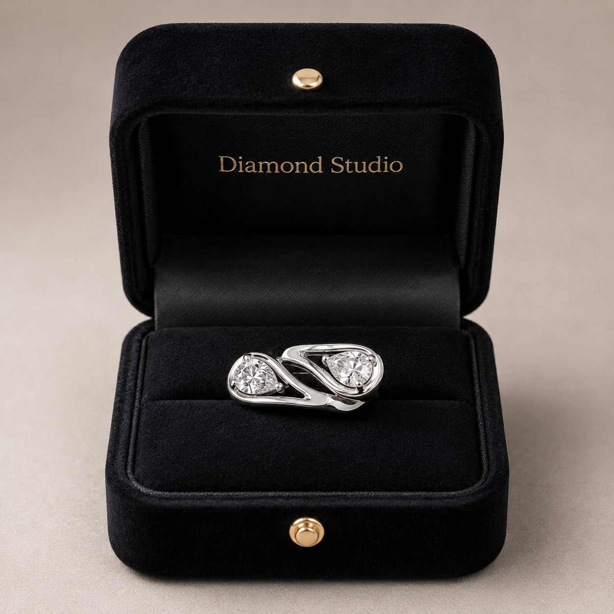 1.10 CT Toi et Moi Lab-Grown Diamond Ring in 14K Gold (D–F / VS1–VS2)