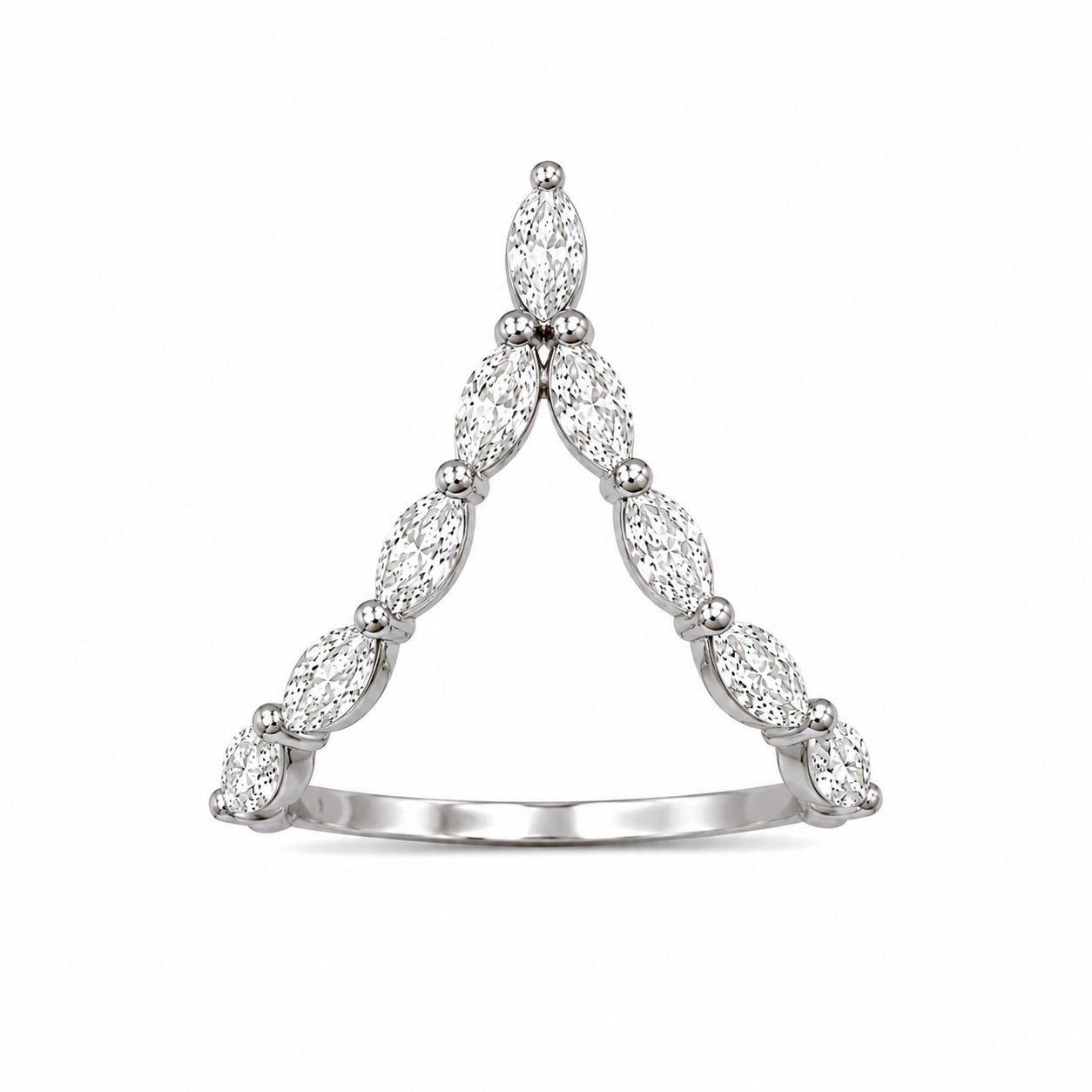 1.30 CT Round Lab-Grown Diamond Statement Ring in 14K White Gold (Dâ€“F / VS1â€“VS2) from Diamond Studio