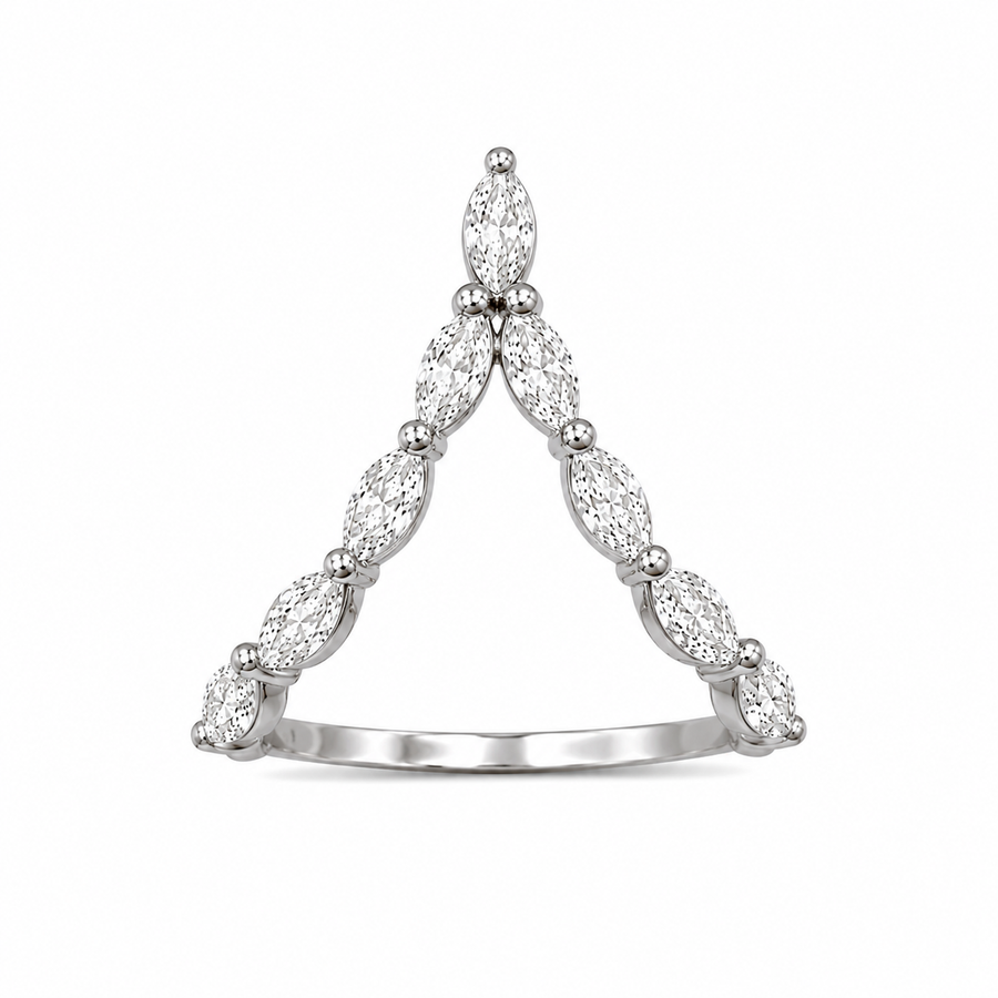 1.30 CT Round Lab-Grown Diamond Statement Ring in 14K White Gold (D–F / VS1–VS2)