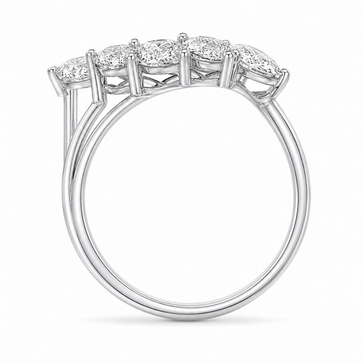 1.40 CT Lab-Grown Diamond Wrap Fashion Ring in 14K White Gold (D–F / VS1–VS2)
