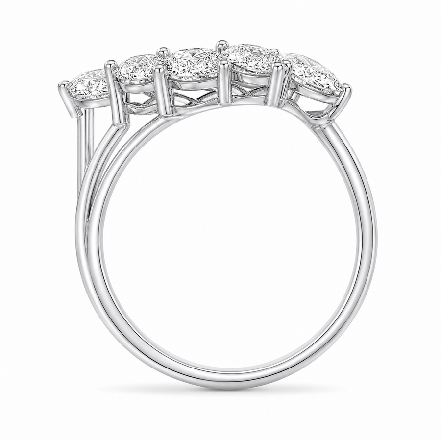 1.40 CT Lab-Grown Diamond Wrap Fashion Ring in 14K White Gold (D–F / VS1–VS2)