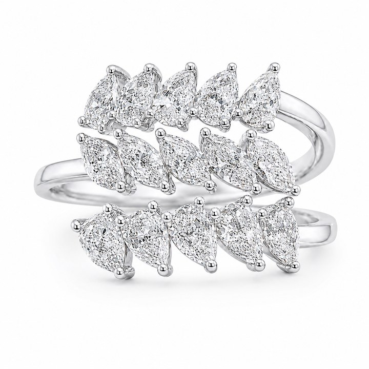 1.40 CT Lab-Grown Diamond Wrap Fashion Ring in 14K White Gold (Dâ€“F / VS1â€“VS2) from Diamond Studio