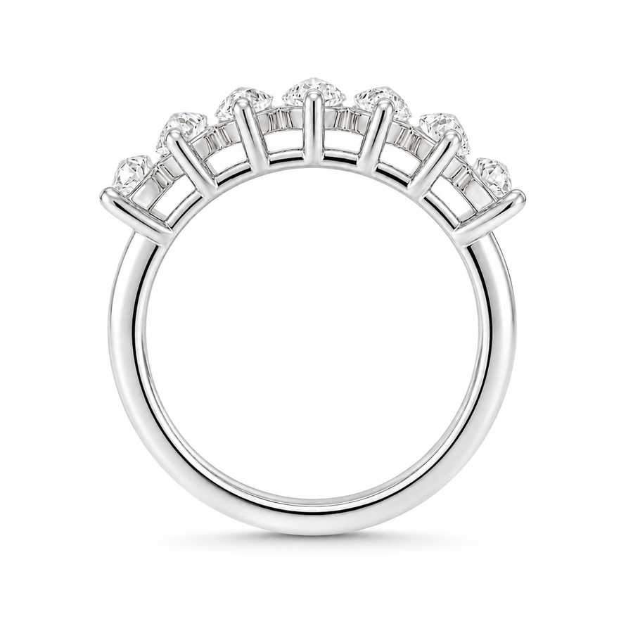 14K White Gold Lab-Grown Diamond Half Eternity Fashion Ring (2.10 CTW – D–F / VS1–VS2)