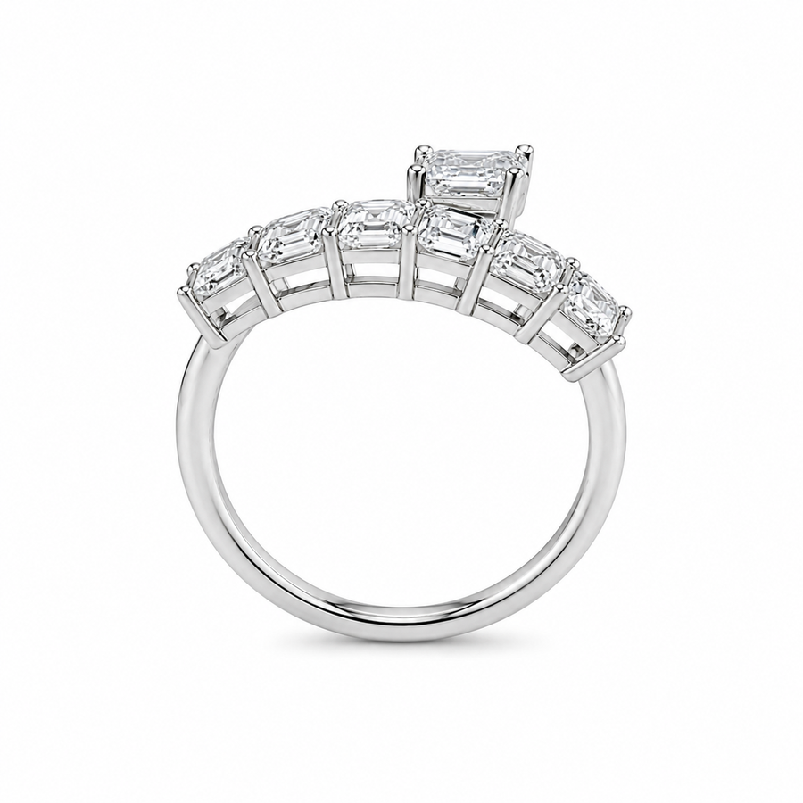 14K White Gold Lab-Grown Diamond Fashion Ring (1.40 CTW – D–F / VS1–VS2)