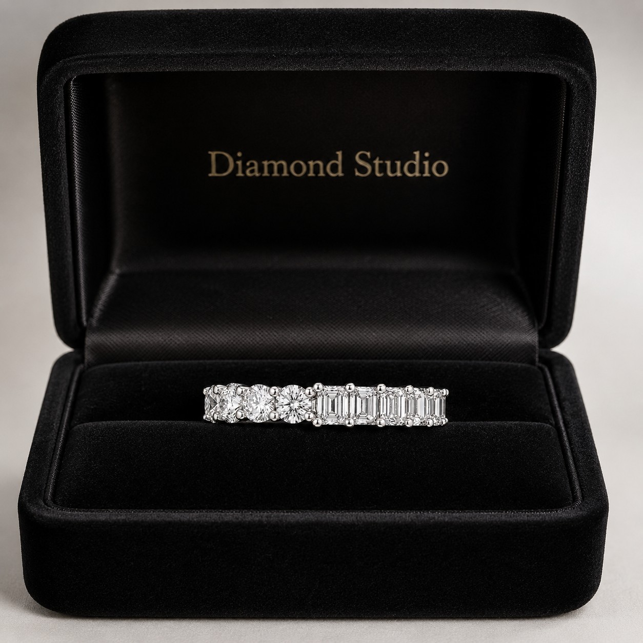 3.60 CT Lab-Grown Diamond Eternity Ring in 14K White Gold (D–F / VS1–VS2)