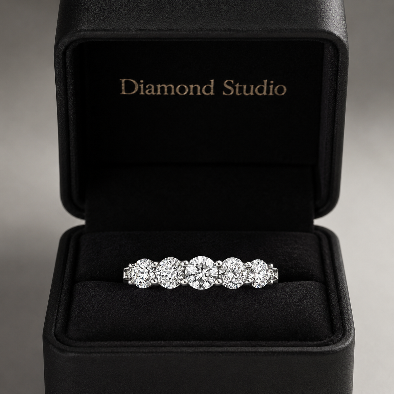 1.30 CT Lab-Grown Diamond Stackable Fashion Ring in 14K White Gold (D–F / VS1–VS2)