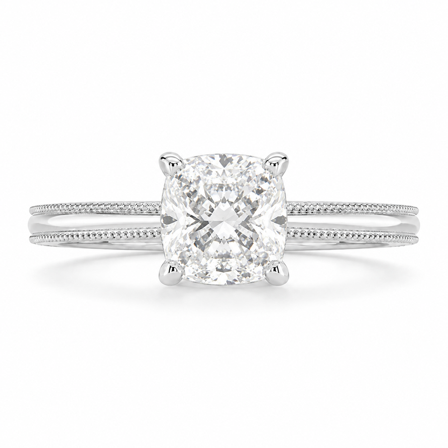 Camilla 2 Carat Cushion Cut Solitaire Engagement Ring