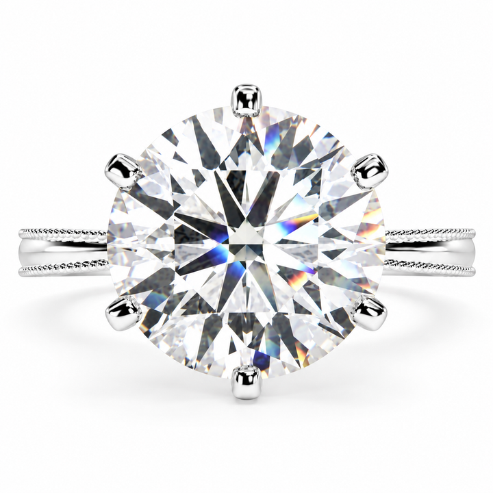 Camilla 6 Carat Round Cut Solitaire Engagement Ring