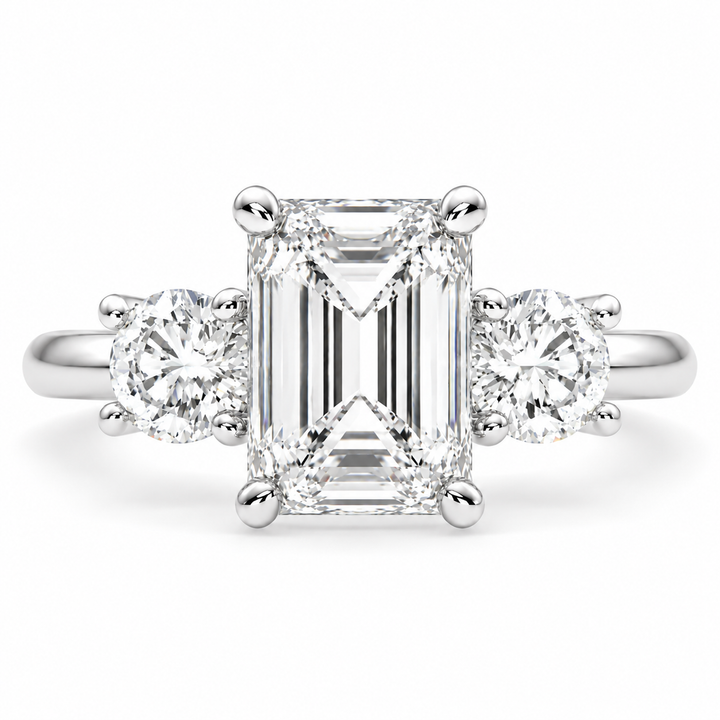 Hana 6.2 Carat Radiant Cut 3 Stone Engagement Ring