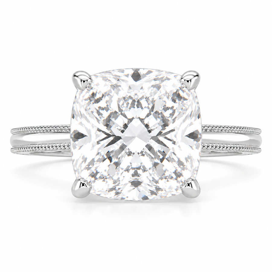 Camilla 7 Carat Cushion Cut Solitaire Engagement Ring