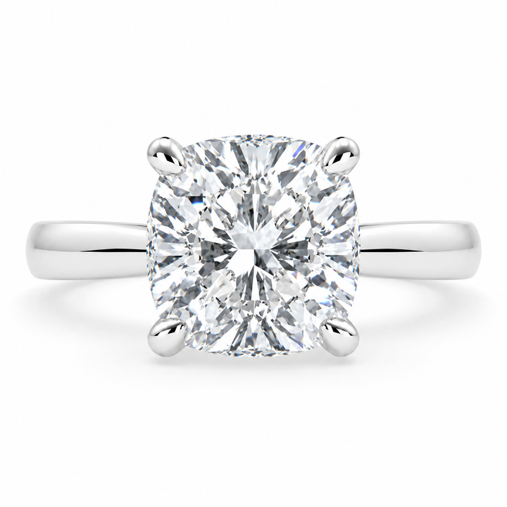Juliana 4 Carat Cushion Cut Classic Solitaire Engagement Ring