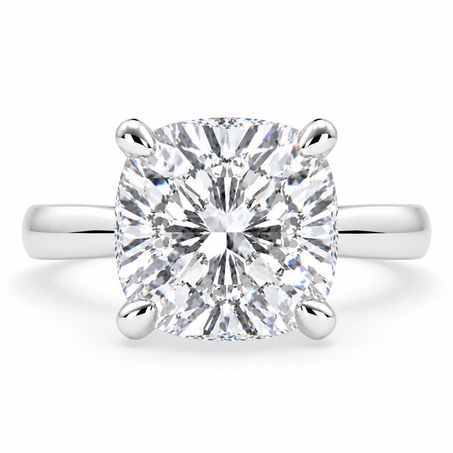Juliana 6 Carat Cushion Cut Classic Solitaire Engagement Ring