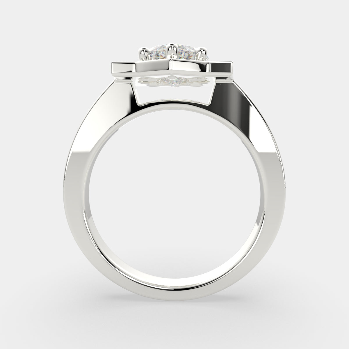 2.5 Carat VS1 D Lab Grown Diamond Halo Pave Marquise Ring