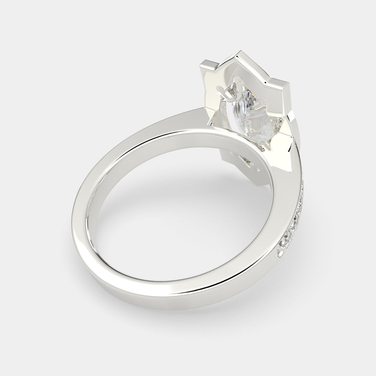3.5 Carat VS1 D Lab Grown Diamond Halo Pave Marquise Ring