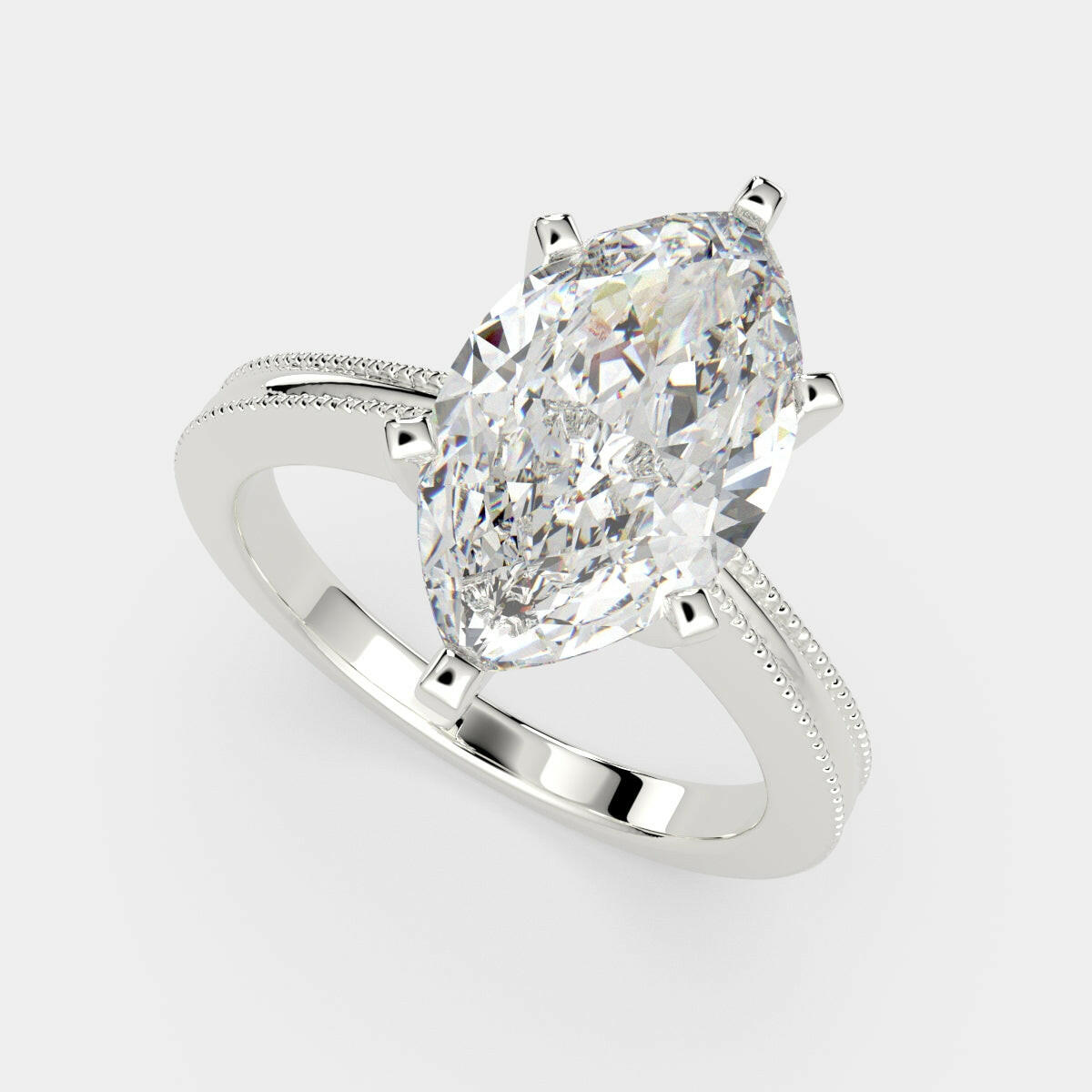 2 Carat VS1 D Lab Grown Diamond Solitaire Marquise Ring