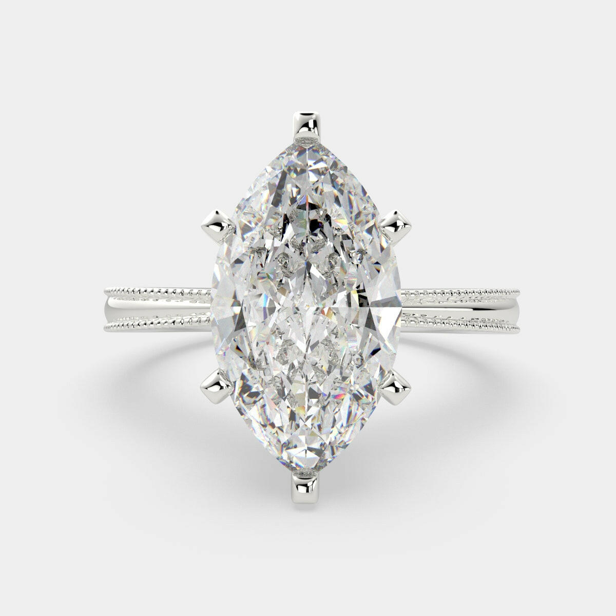 2 Carat VS1 D Lab Grown Diamond Solitaire Marquise Ring