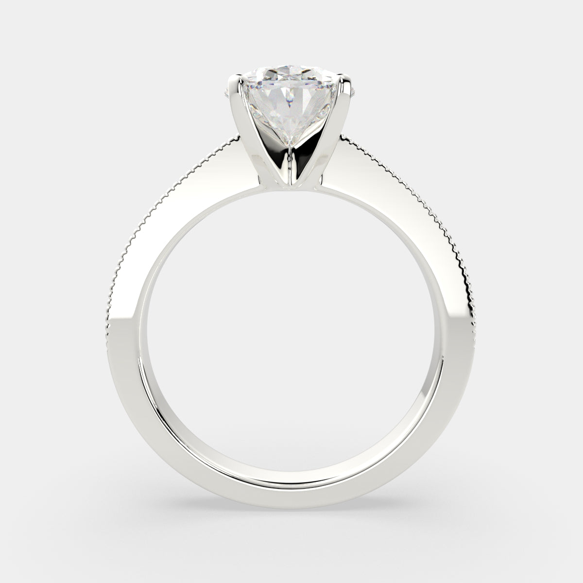 1 Carat VS1 D Lab Grown Diamond Solitaire Oval Ring