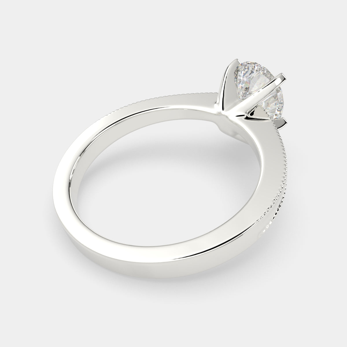 2 Carat VS1 D Lab Grown Diamond Solitaire Pear Ring