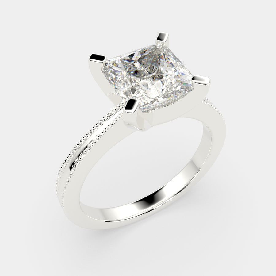 Camilla 2 Carat Princess Cut Solitaire Engagement Ring