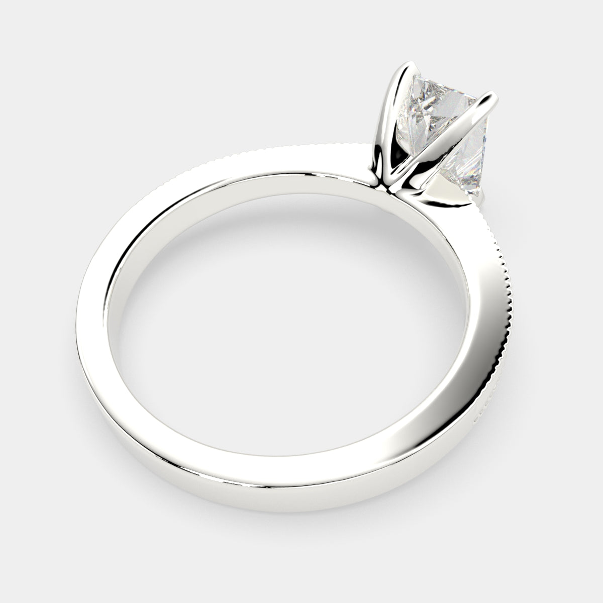 3 Carat VS1 D Lab Grown Diamond Solitaire Radiant Ring
