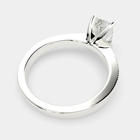 1 Carat VS1 D Lab Grown Diamond Solitaire Radiant Ring