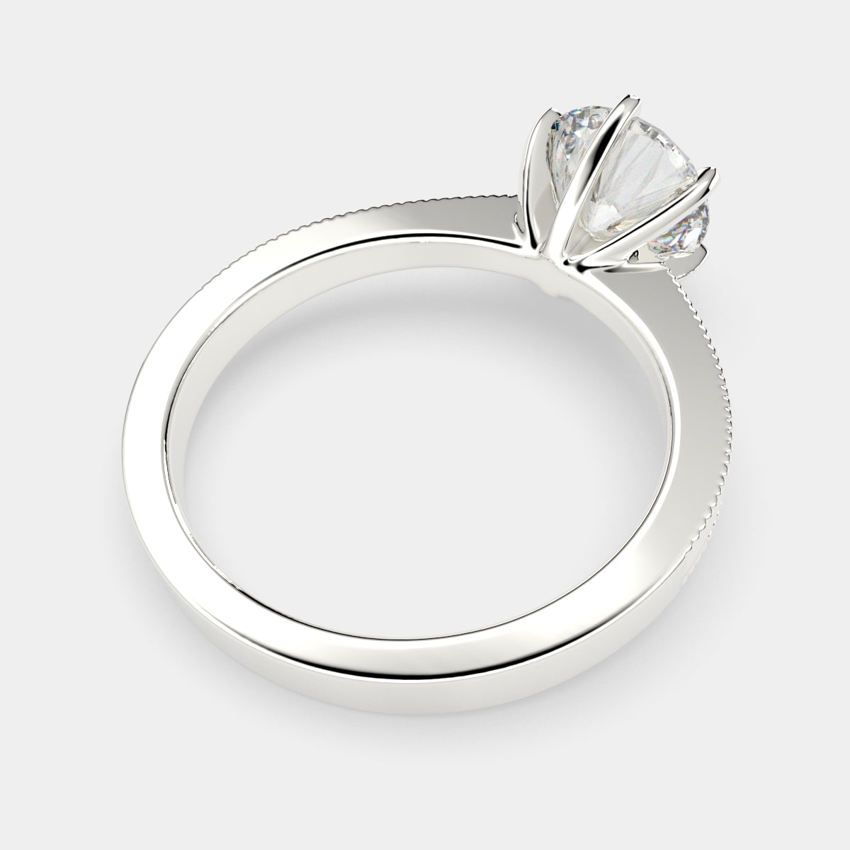 3 Carat VS1 D Lab Grown Diamond Solitaire Round Ring