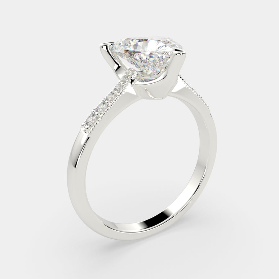 Federica 4.4 Carat Heart Cut 4 Prong Engagement Ring