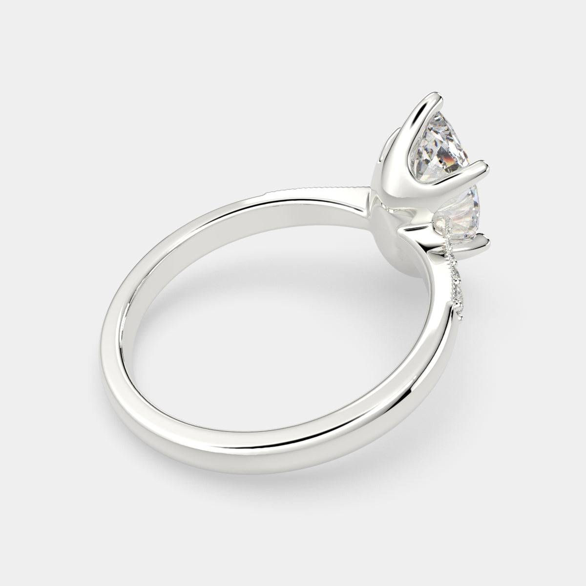 2.4 Carat VS1 D Lab Grown Diamond Pave Marquise Ring
