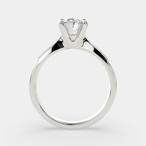 4.4 Carat VS1 D Lab Grown Diamond Pave Oval Ring