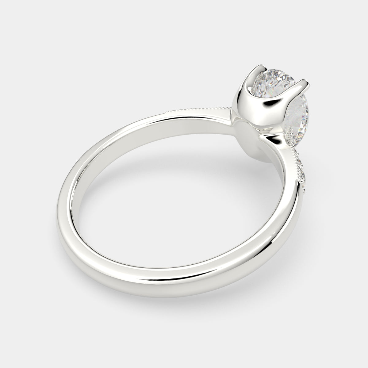 4.4 Carat VS1 D Lab Grown Diamond Pave Pear Ring