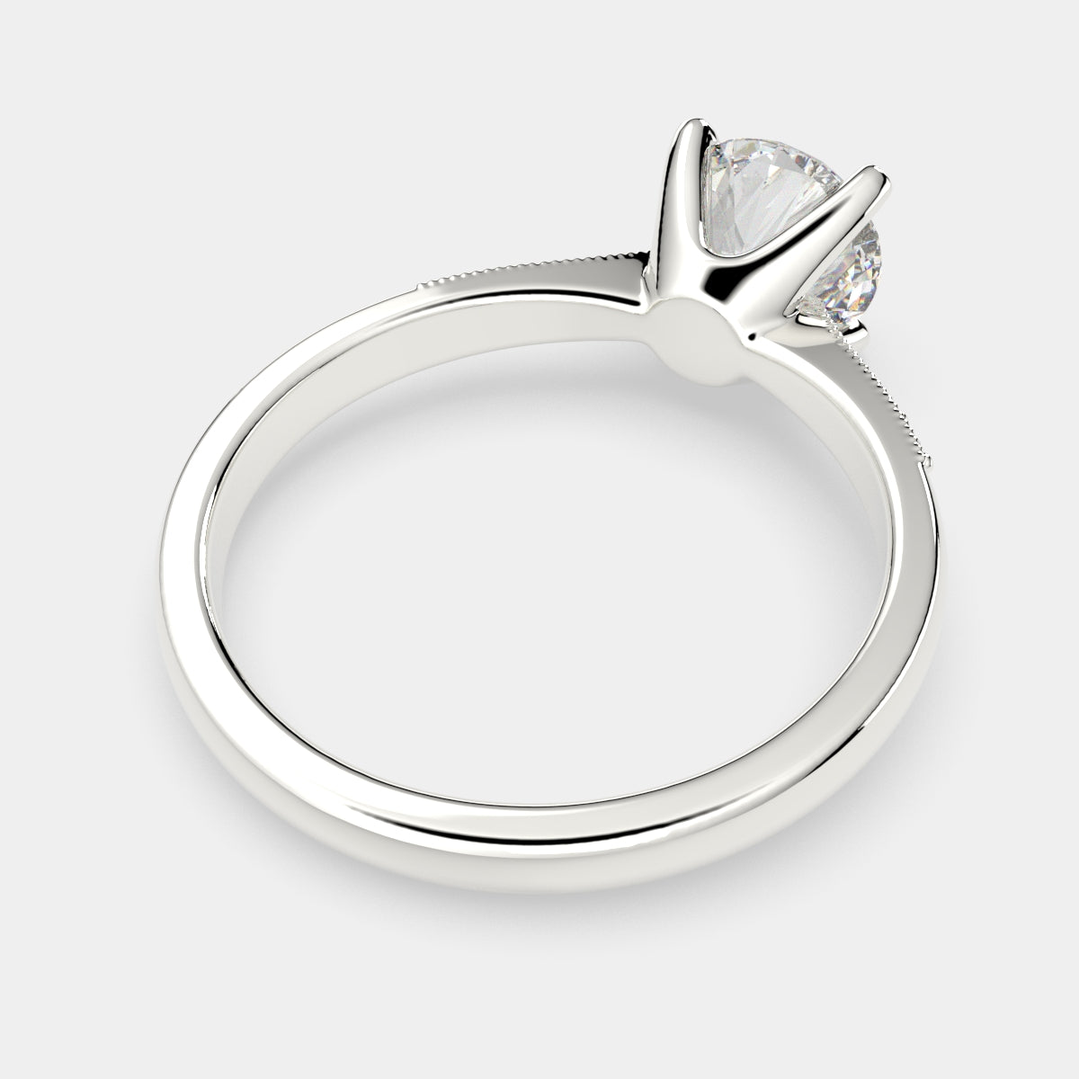 4.4 Carat VS1 D Lab Grown Diamond Pave Round Ring