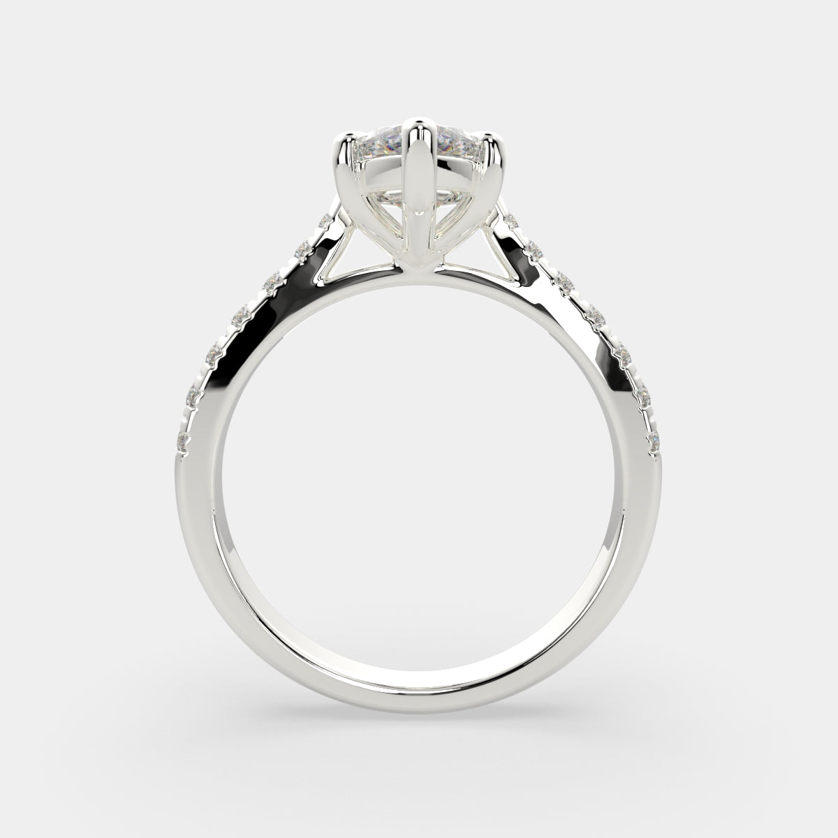 2.2 Carat VS1 D Lab Grown Diamond Pave Marquise Ring