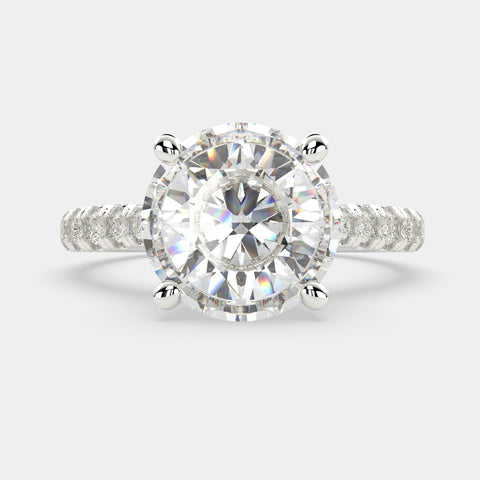 1.2 Carat VS1 D Lab Grown Diamond Pave Round Ring