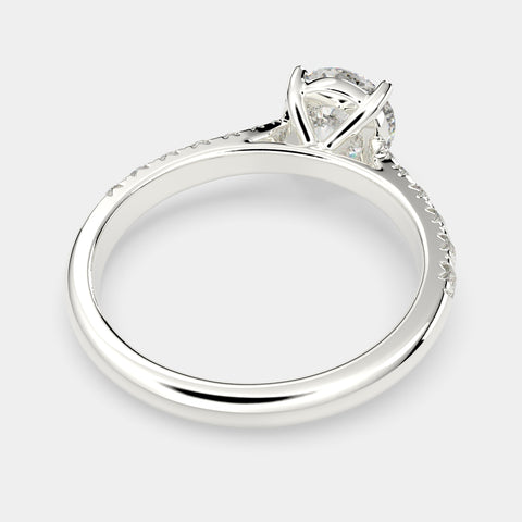 1.2 Carat VS1 D Lab Grown Diamond Pave Round Ring