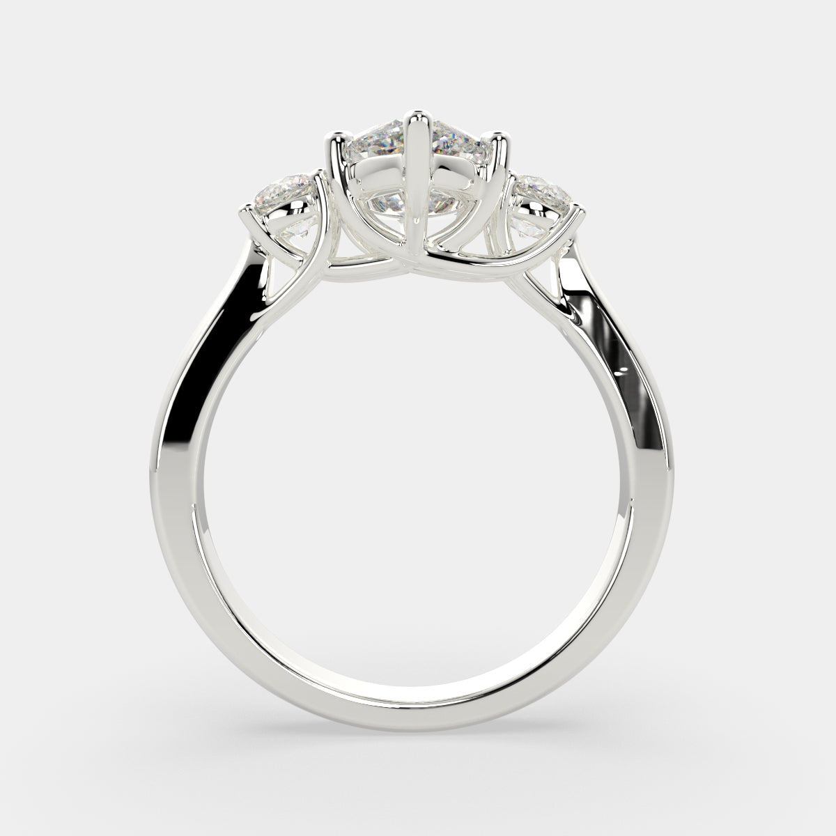 2.2 Carat VS1 D Lab Grown Diamond Trilogy Marquise Ring