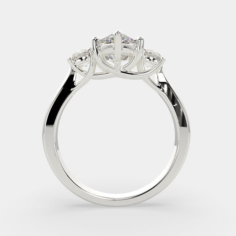 2.2 Carat VS1 D Lab Grown Diamond Trilogy Marquise Ring