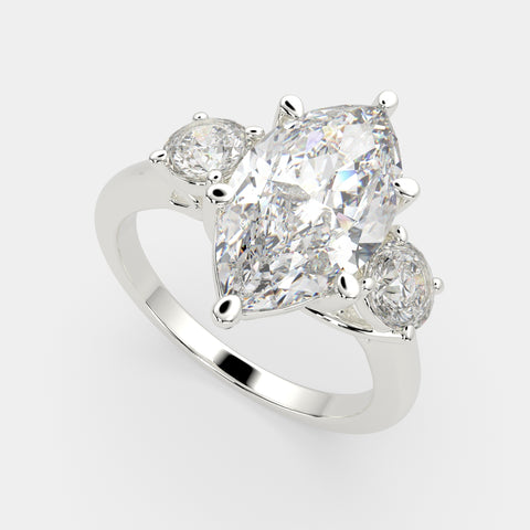 2.2 Carat VS1 D Lab Grown Diamond Trilogy Marquise Ring