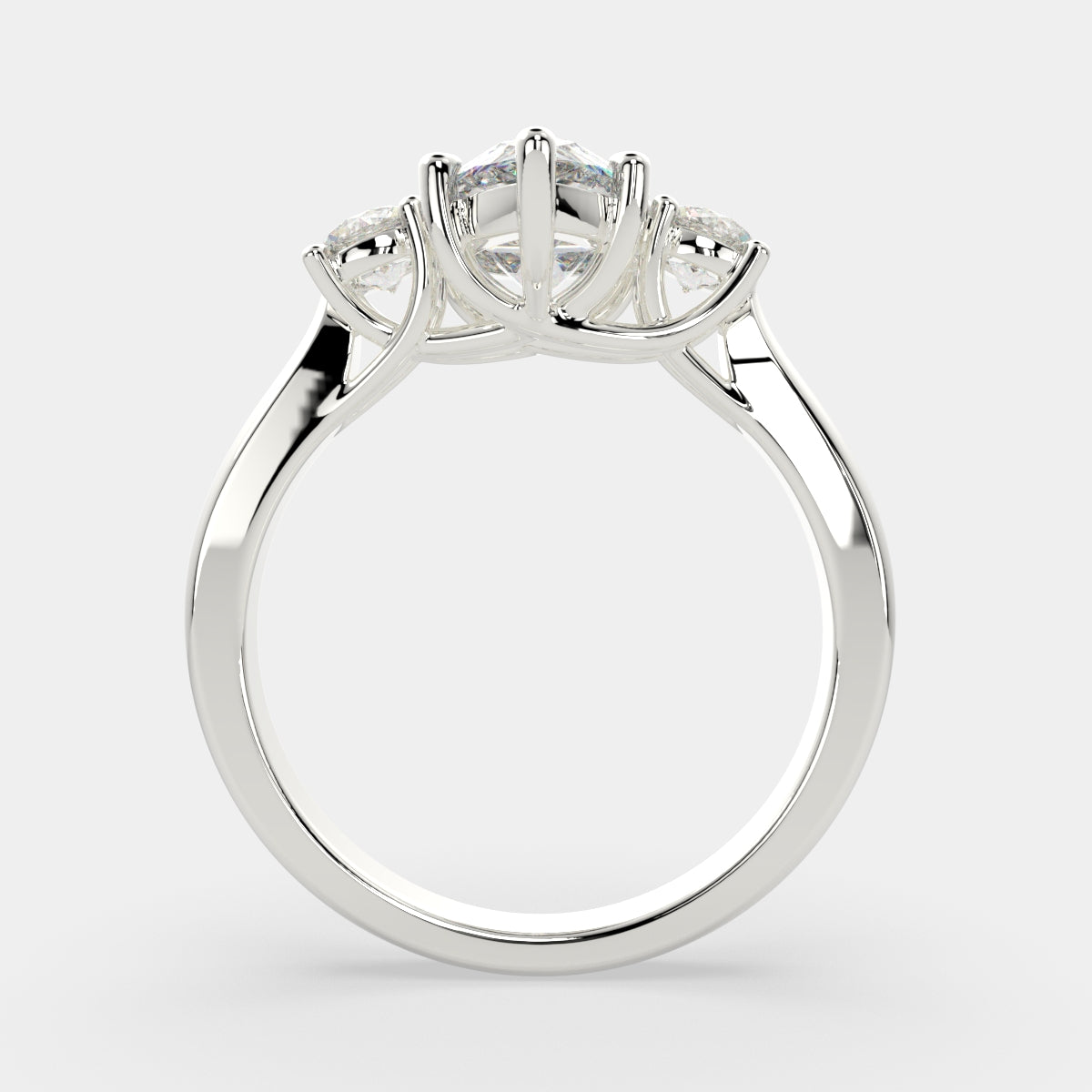 1.2 Carat VS1 D Lab Grown Diamond Trilogy Pear Ring