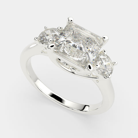 1.2 Carat VS1 D Lab Grown Diamond Trilogy Princess Ring