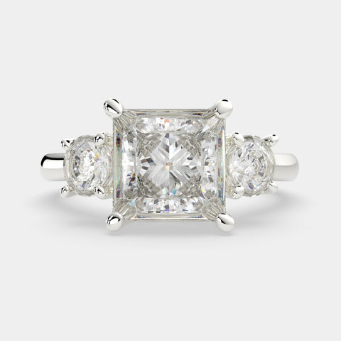1.2 Carat VS1 D Lab Grown Diamond Trilogy Princess Ring