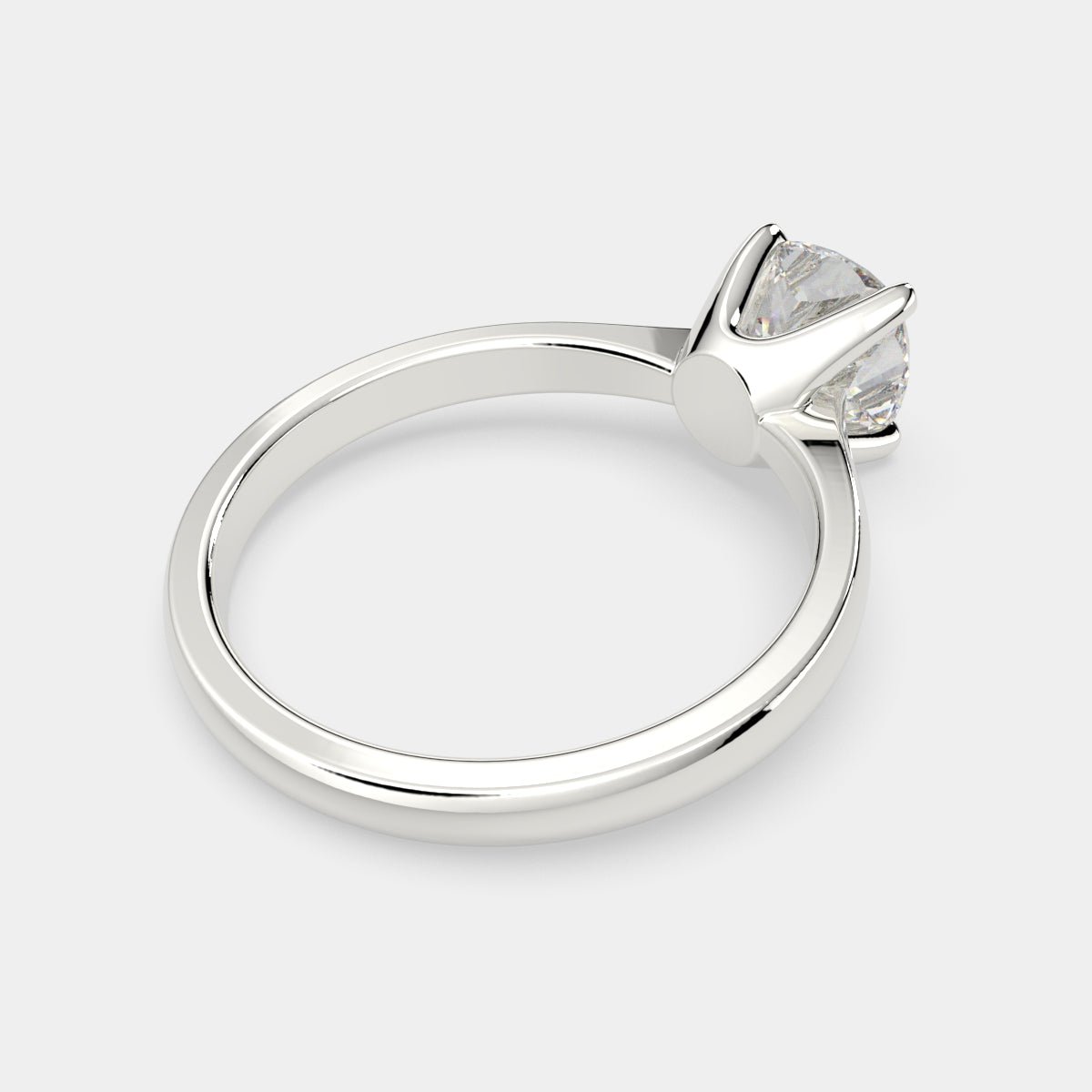 2 Carat VS1 D Lab Grown Diamond Solitaire Cushion Ring
