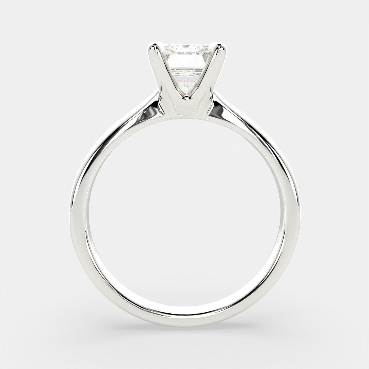 2 Carat VS1 D Lab Grown Diamond Solitaire Emerald Ring