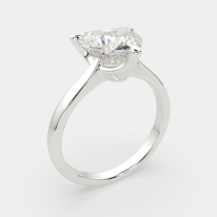 Juliana 4 Carat Heart Cut Classic Solitaire Engagement Ring