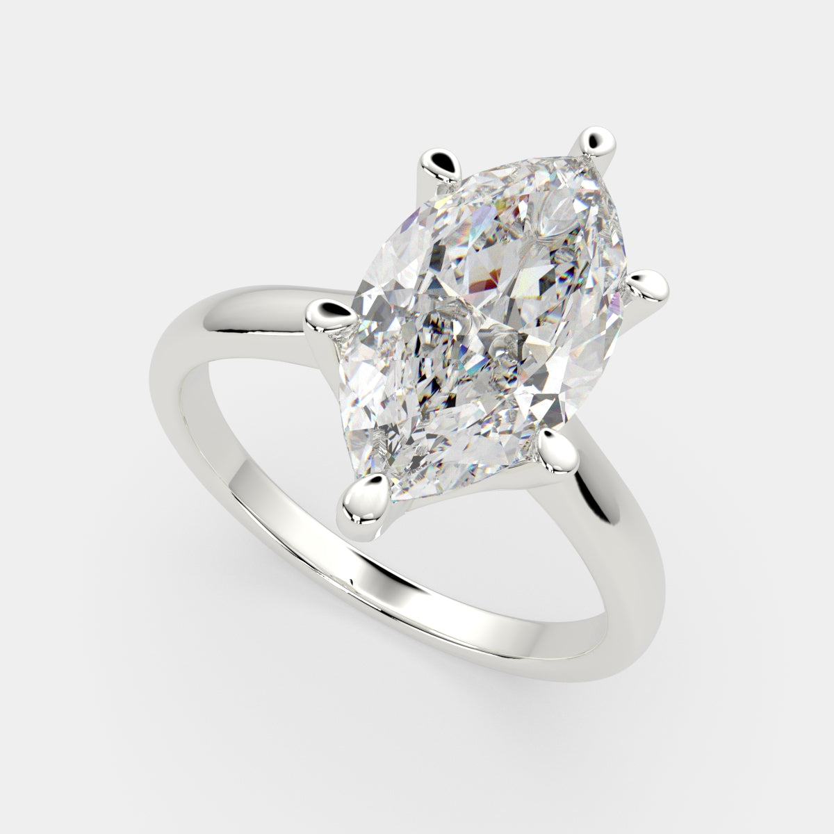 2 Carat VS1 D Lab Grown Diamond Solitaire Marquise Ring