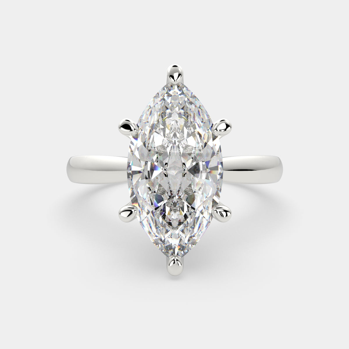 2 Carat VS1 D Lab Grown Diamond Solitaire Marquise Ring