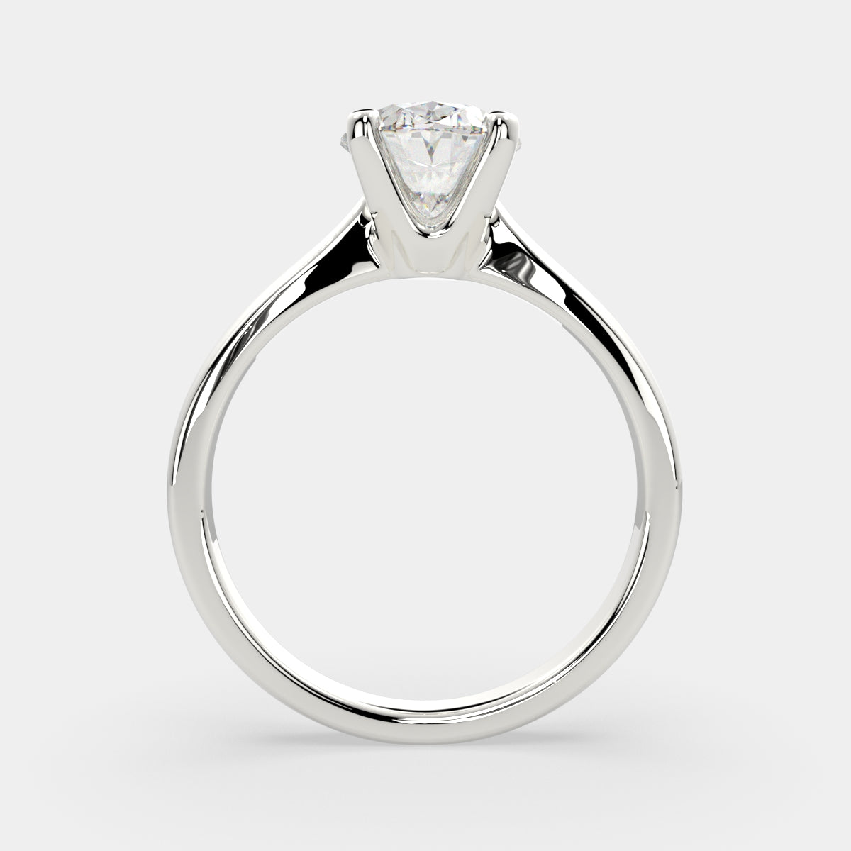 4 Carat VS1 D Lab Grown Diamond Solitaire Oval Ring