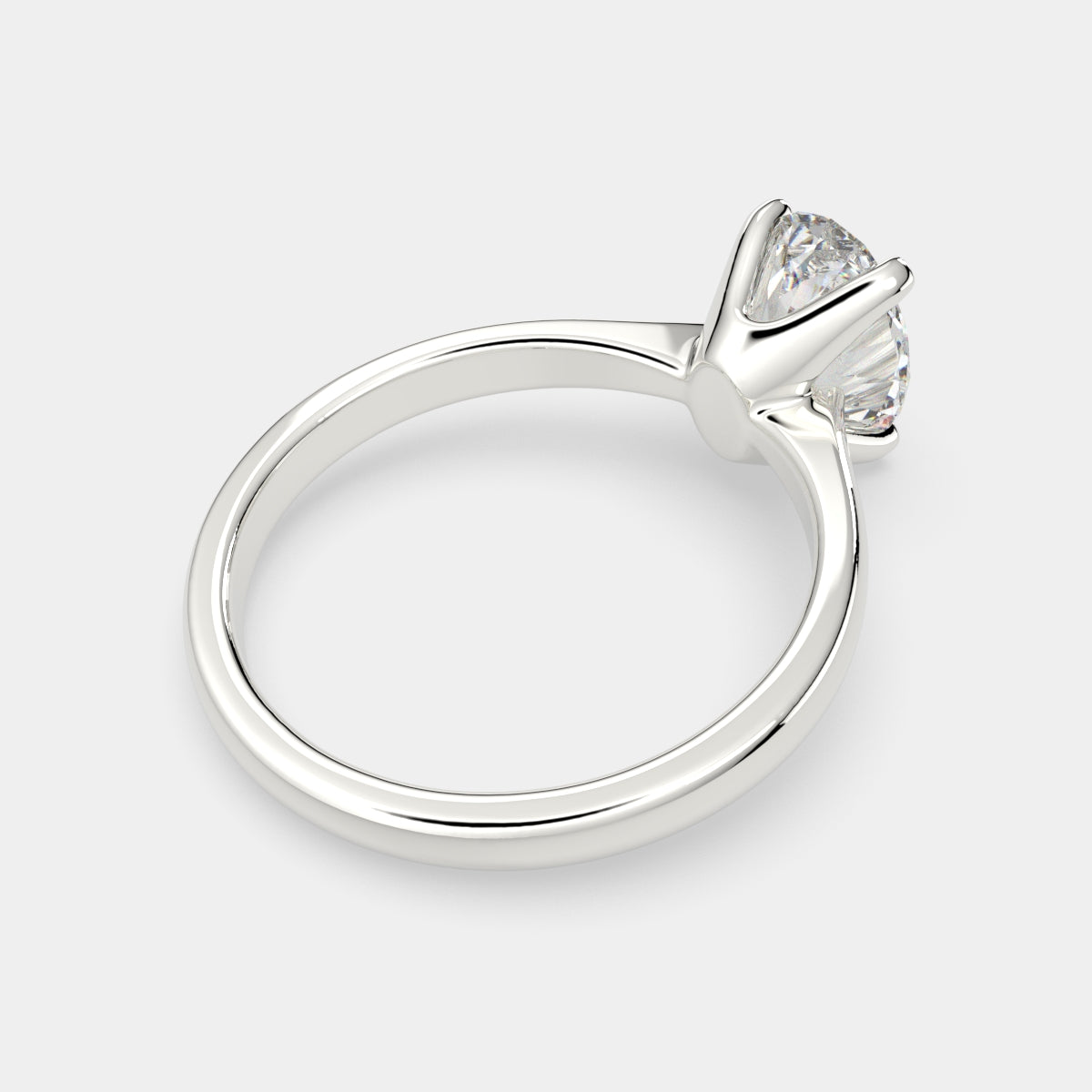 1 Carat VS1 D Lab Grown Diamond Solitaire Oval Ring