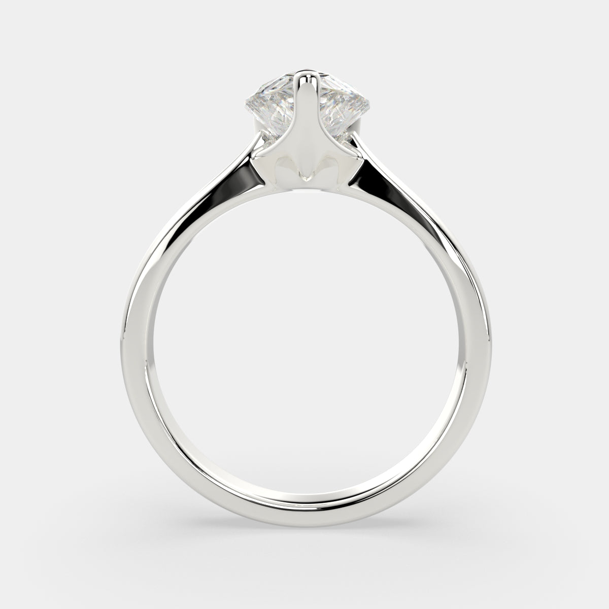 3 Carat VS1 D Lab Grown Diamond Solitaire Pear Ring