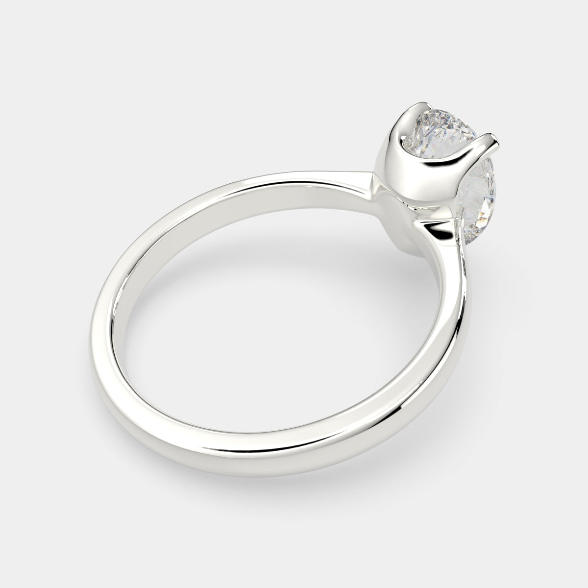 3 Carat VS1 D Lab Grown Diamond Solitaire Pear Ring